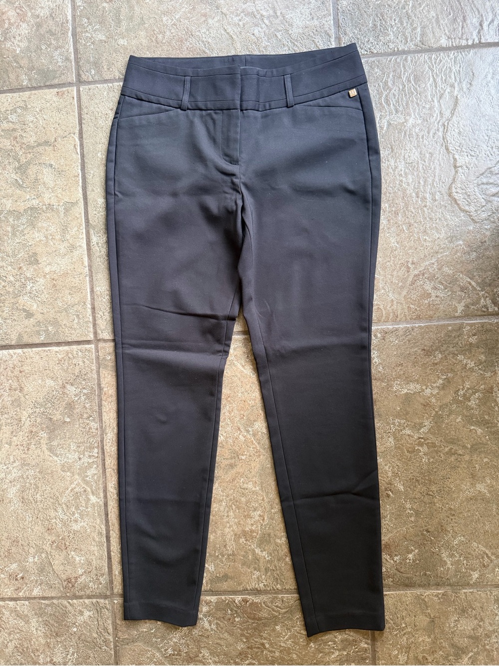 Ivanka Trump Black Career Trousers Stretch Tapered Leg